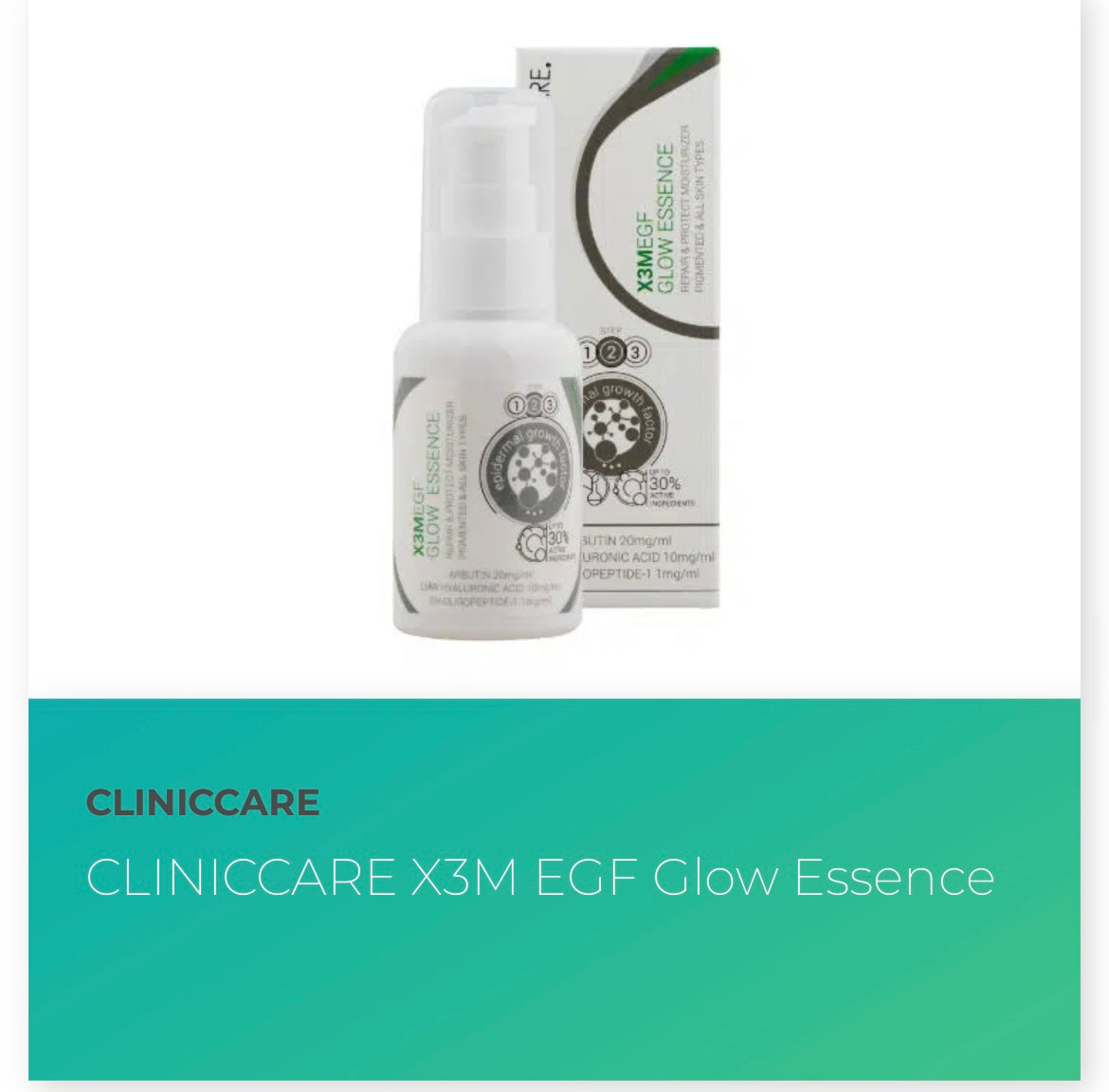 CLINICCARE X3M EGF Glow Essence