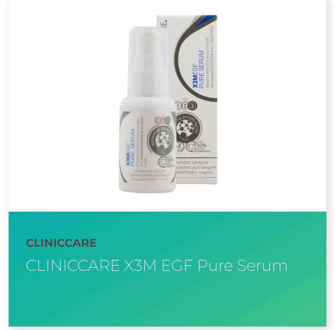 CLINICCARE X3M EGF Pure Serum